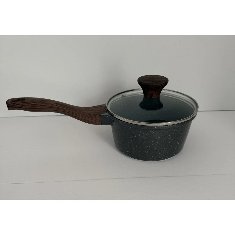 SENSARTE Nonstick Saucepan with Lid, 1.5 Quarts Small Pot with Swiss Granite NEW